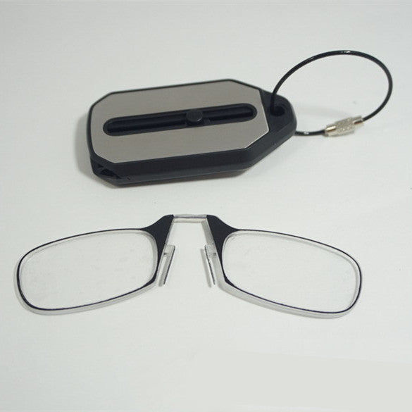 Mini Rimless Nose Clip On Portable Magnifying Reading Glasses Men & Women