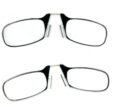 Mini Rimless Nose Clip On Portable Magnifying Reading Glasses Men & Women