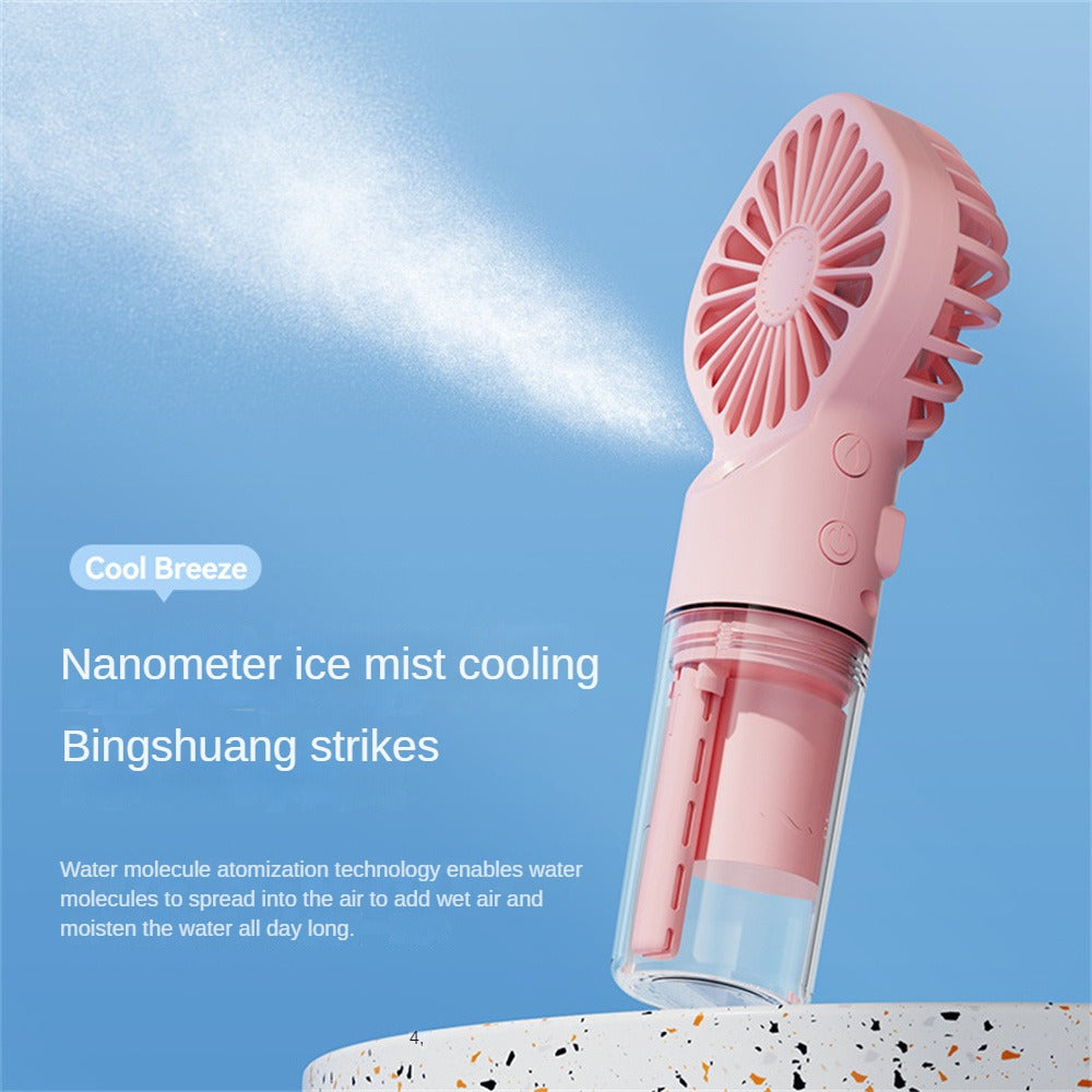 Strong Power Spray Humidification Small USB Charging Portable Fan And Water Supplement