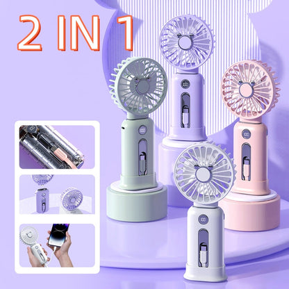 2-in-1 Handheld Portable Fan and Fast Charging